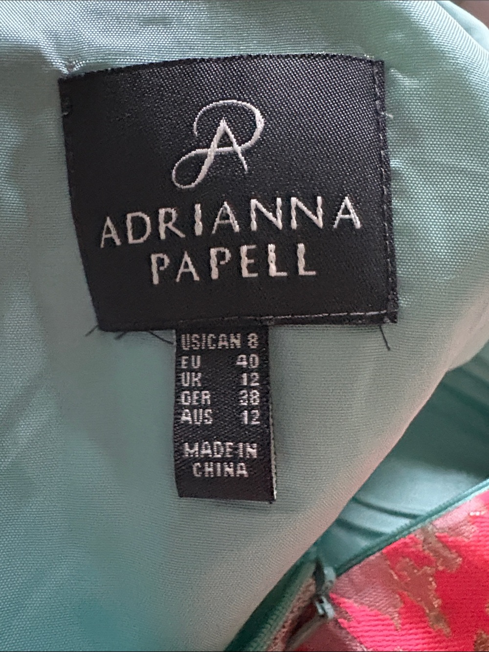 Adrianna Papell Floral Metallic Jacquard Cocktail Dress Size 8 - Picture 4 of 13